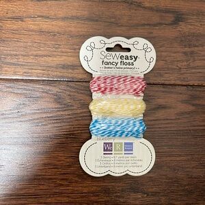 Sew Easy Bakers Twine Floss 3 Colors 8.7 Yards Each - NWT